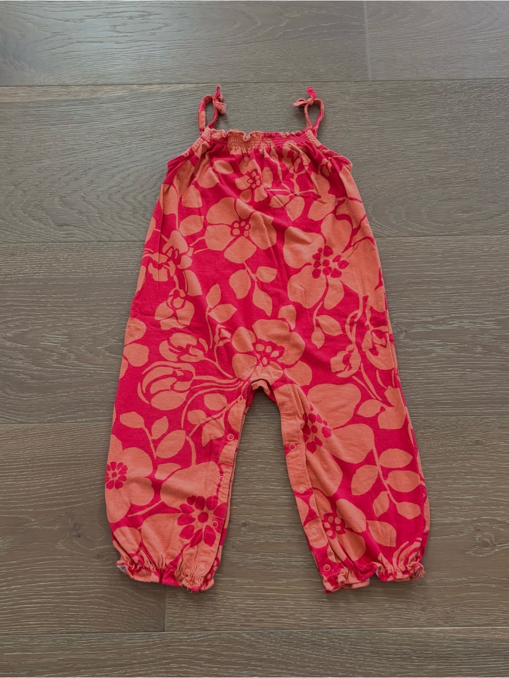 Gymboree Baby Floral Romper Jumpsuit Pink Orange 18-24 Months Tropical One Piece